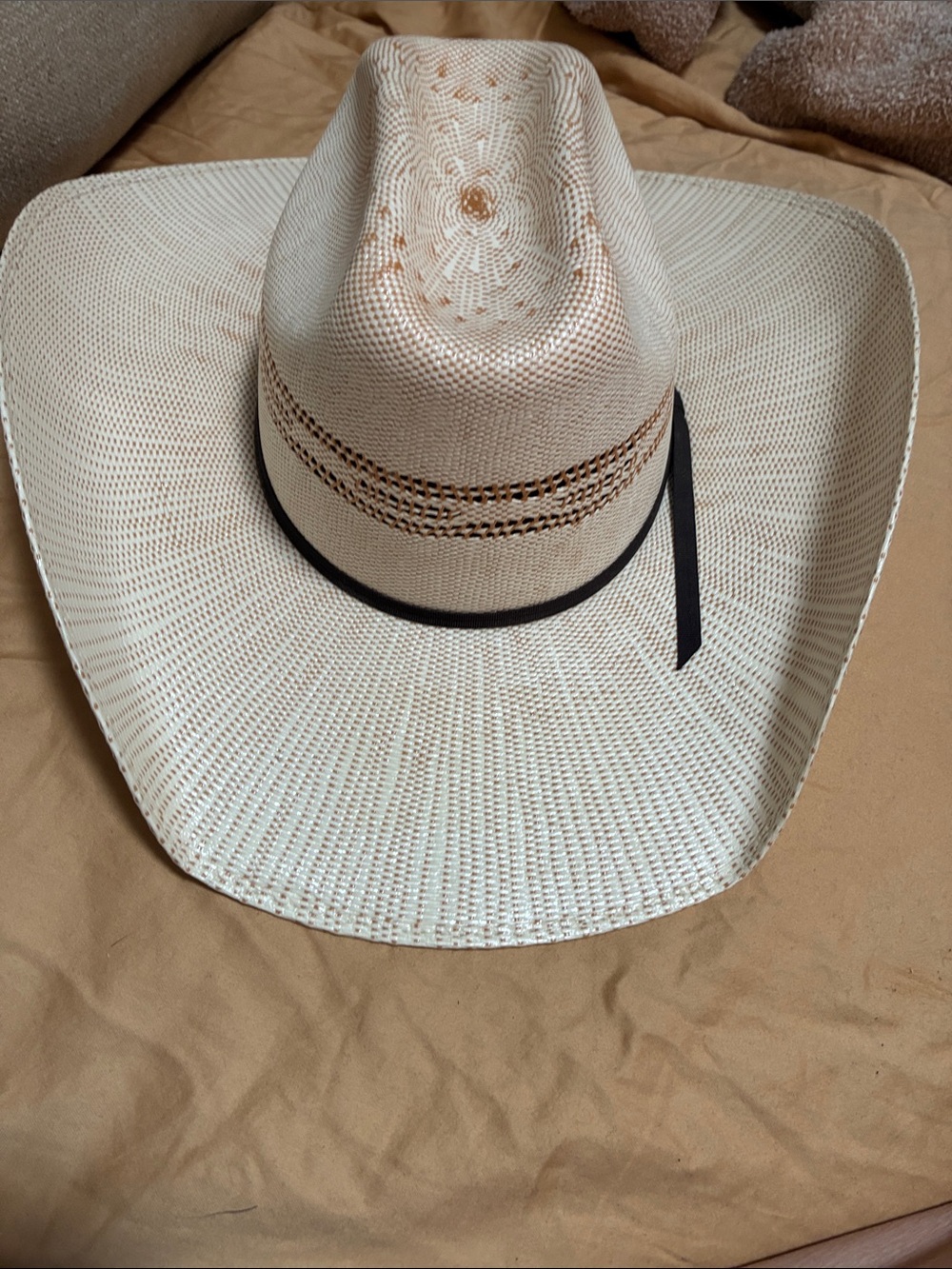 Twister Cream Straw Cowboy Hat with Black Band